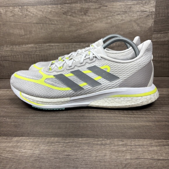 Adidas Supernova + Gray Yellow Womens US Size 10.5 EUR 43.3 FX6699 Running Shoes - Picture 3 of 9
